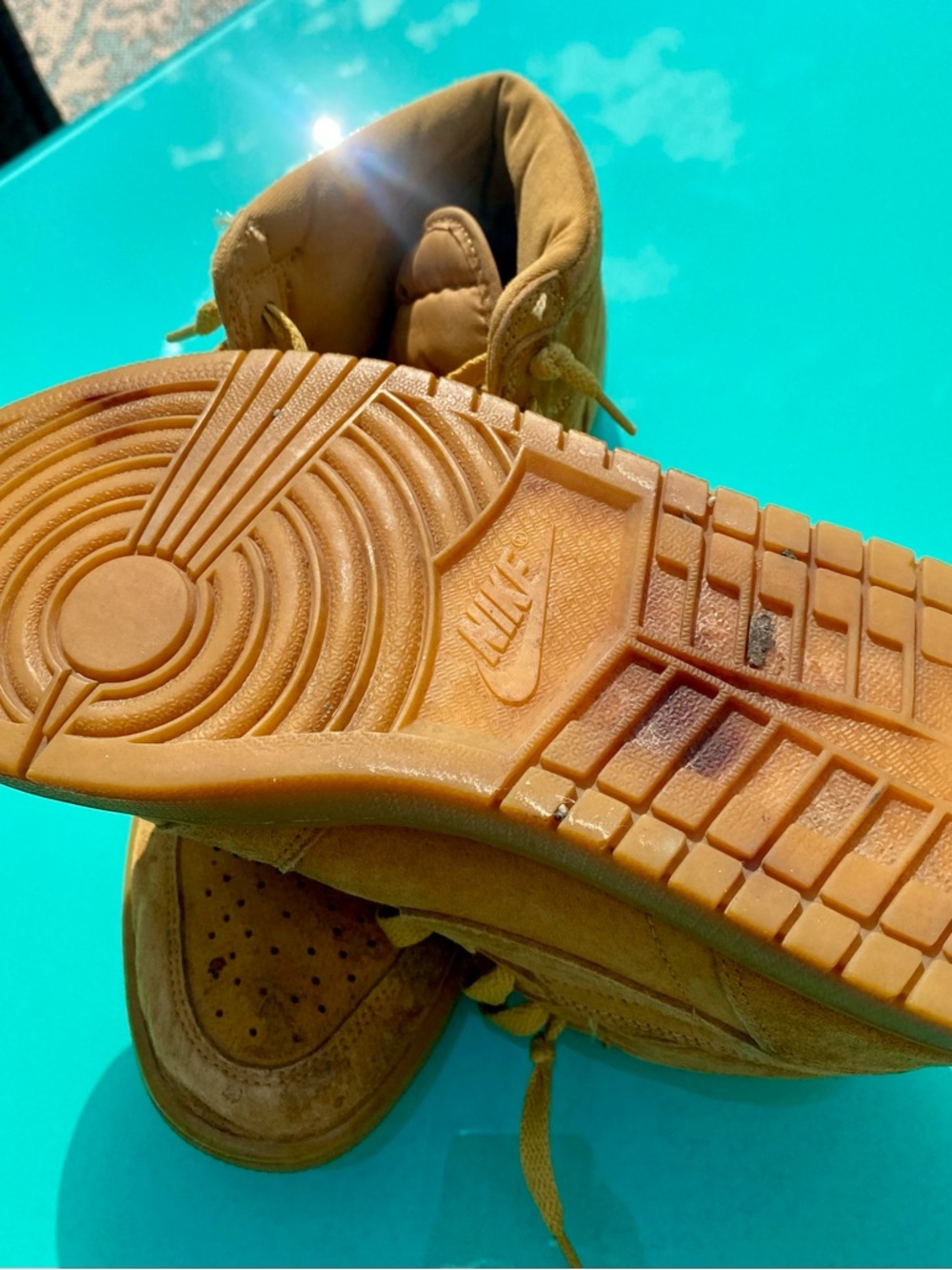 Nike Air Jordan Men’s Leather High-Top Sneakers - Picture 6 of 7